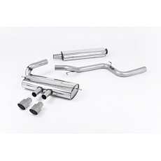 Milltek Sport homologovaný výfuk cat-back s rezonátorem (tišší) pro Ford Focus Mk3 ST 2.0l EcoBoost 5-dvéř. Hatchback 2012-2018, titanové koncovky