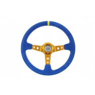Sportovní semišový volant - modrý, průměr 35cm