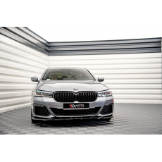 Maxton Design spoiler pod přední nárazník ver.2 pro BMW řada 5 G30 FL, černý lesklý plast ABS, M-pack