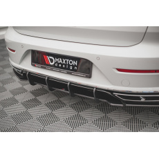 Maxton Design "Street Pro" difuzor zadního nárazníku pro Volkswagen Arteon R-Line Facelift, plast ABS bez povrchové úpravy, s černou a červenou linkou