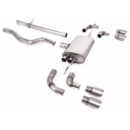 Milltek Sport výfukový systém OPF/GPF Back bez rezonátoru (hlasitější) pro Land rover Defender 110 3.0 I6 P400 (s OPF/GPF a bez OPF/GPF) 2020-2024, GT-90 titanové koncovky