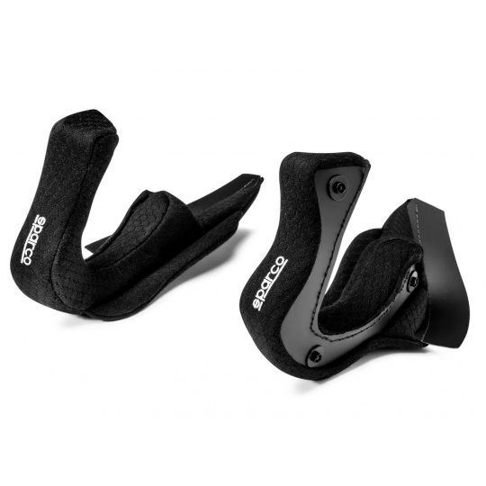 Sparco náhradní lícní polstrování pro helmy RJ-i Supercarbon / RJ, barva: černá, tloušťka: 30 mm