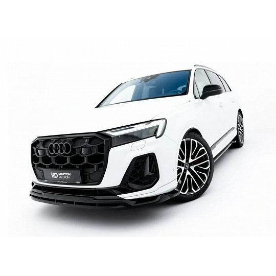 Maxton Design spoiler pod přední nárazník pro Audi SQ7 Mk2 Facelift 2, černý lesklý plast ABS, S-Line Maxton Design spoiler pod přední nárazník pro Audi SQ7 Mk2 Facelift 2, černý lesklý plast ABS, S-Line