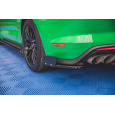 Maxton Design difuzory pod zadní nárazník s křidélky ver.1 pro Ford Mustang MK6 GT Facelift, černý lesklý plast ABS