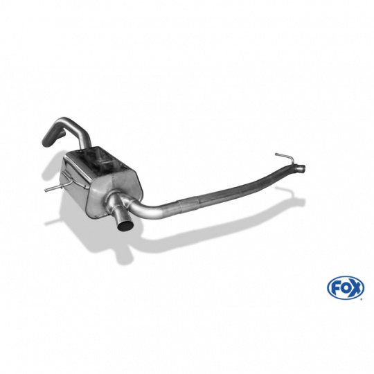 Fox Sportauspuff koncový tlumič výfuku s koncovkou 1x50 Typ 10 na obou stranách, skrytá pro Renault Megane IV 2015- s motorem 1.6