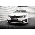 Maxton Design spoiler pod přední nárazník ver.2 pro Kia Optima Mk4 Facelift, černý lesklý plast ABS