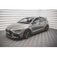 Maxton Design "Street Pro" difuzory pod boční prahy ver.2 pro Hyundai i30 N Mk3, plast ABS bez povrchové úpravy, s červenou linkou