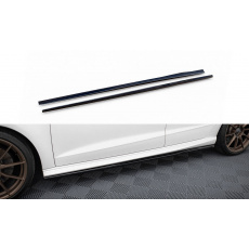 Maxton Design difuzory pod boční prahy pro Audi A3 8V, černý lesklý plast ABS, Sportback S-Line