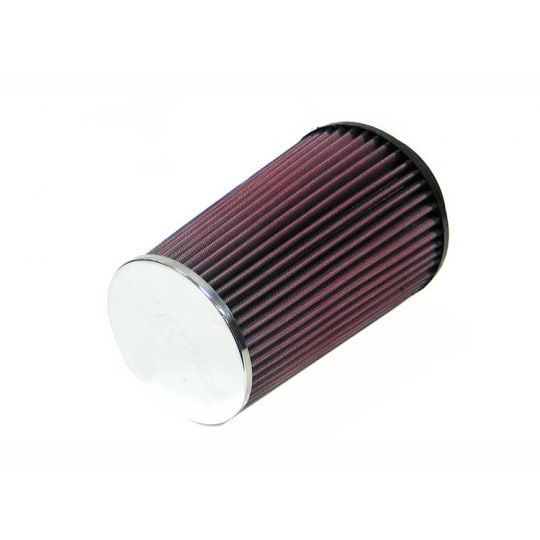 K&N univerzální kulatý zkosený filtr se vstupem 102 mm a výškou 203 mm, kovový vrchlík