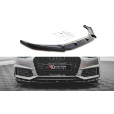 Maxton Design spoiler pod přední nárazník ver.3 pro Audi S4 B9, černý lesklý plast ABS