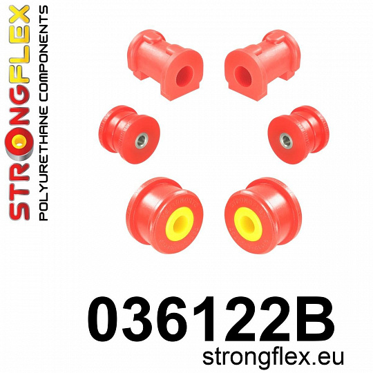 036122B: Strongflex Sada silentbloků předního zavěšení 036122B: Strongflex Sada silentbloků předního zavěšení
