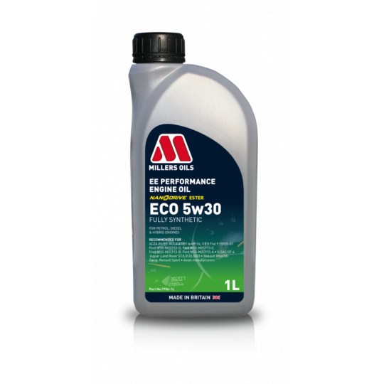 Plně syntetický motorový olej Millers Oils NANODRIVE - EE Performance ECO 5w30, 1L