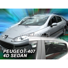 HEKO ofuky oken Peugeot 407 sedan 4dv (2004-2011) přední + zadní