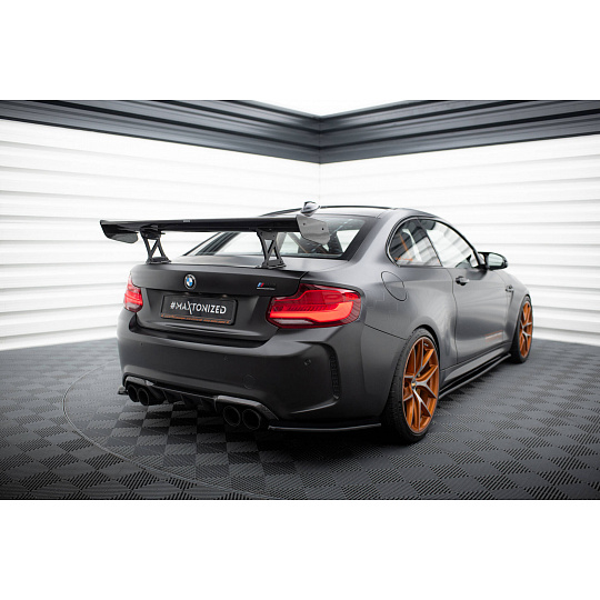 Maxton Design zadní křídlo s úzce rozkročenými držáky pro BMW M2 F87, pravý karbon Maxton Design zadní křídlo s úzce rozkročenými držáky pro BMW M2 F87, pravý karbon