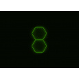 Kompletní LED hexagonové svítidlo zelené, rozměr: 2 elementy 97 x 168 cm
