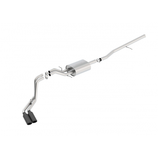 Borla Cat-Back výfukový systém "S-Type" typ 18 pro GMC Sierra 1500 5,3l EC/SB 78,7", CC/SHB 69,3", WB 143,5", r.v. od 14-18, typ koncovek: černé