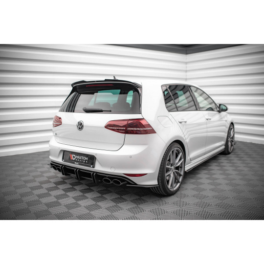 Maxton Design "Street Pro" difuzor zadního nárazníku pro Volkswagen Golf R Mk7, plast ABS bez povrchové úpravy
