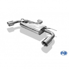 Fox Sportauspuff koncový tlumič výfuku s koncovkou 1x100 Typ 25 na obou stranách pro difuzor Rieger pro Seat Leon 5F 2017- s motorem 1.2, 1.4, 1.6 TDI, 2.0 TDI