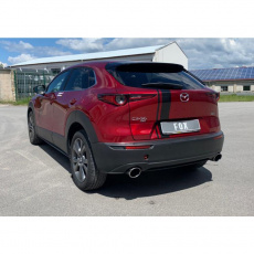 Fox Sportauspuff koncový tlumič výfuku s koncovkou 129x106 Typ 32 na obou stranách pro Mazda CX30 2019- s motorem 2.0 Fox Sportauspuff koncový tlumič výfuku s koncovkou 129x106 Typ 32 na obou stranách pro Mazda CX30 2019- s motorem 2.0