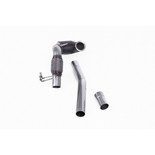 Milltek Sport litinový downpipe s Race katalyzátorem bez rezonátoru pro Volkswagen Polo GTI 2.0 TSI (AW 5-dvéř.) bez GPF/OPF 2018-2019, pro Milltek Sport Cat Back systém