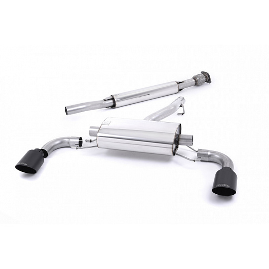 Milltek Sport výfukový systém secondary cat-back s rezonátorem (tišší) pro Scion Fr-s 2.0l 2012-2016, černé koncovky