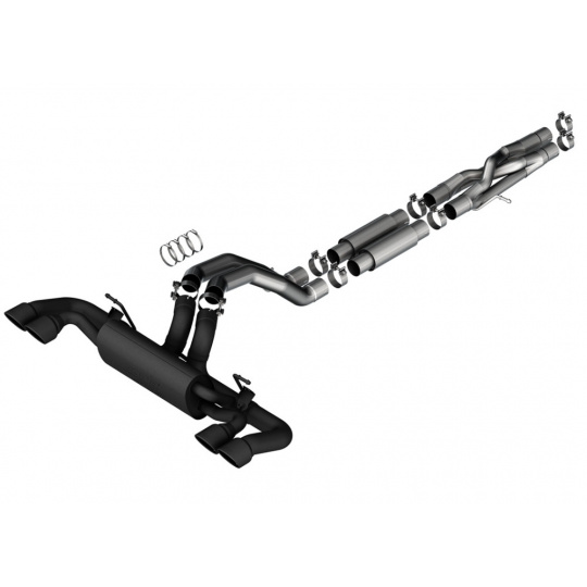 Borla Cat-Back výfukový systém "ATAK" pro Jeep Wrangler Rubicon 392 JLU 6.4L V8, automat, 4WD, 4-dvéř., 2021-2023, typ koncovek: černé