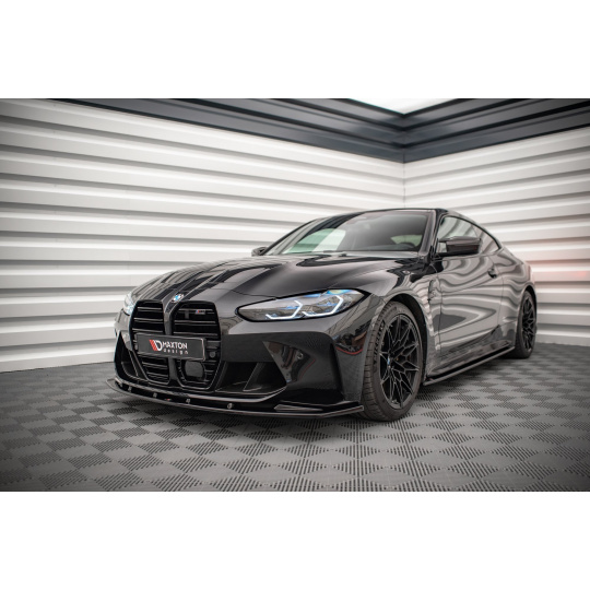 Maxton Design spoiler pod přední nárazník pro BMW M3 G80, černý lesklý plast ABS