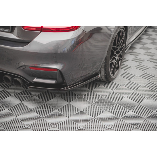 Maxton Design boční difuzory pod zadní nárazník ver.1 pro BMW M4 F82, černý lesklý plast ABS