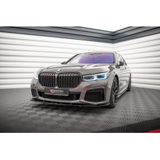 Maxton Design spoiler pod přední nárazník pro BMW řada 7 G11 Facelift M-Pack, černý lesklý plast ABS