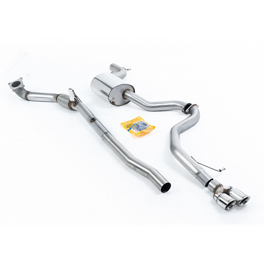 Milltek Sport výfukový systém Turbo-back bez Hi-Flow sportovního katalyzátoru pro Volkswagen Jetta Mk6 GLI 2.0 TSI 2011-2014, typ koncovek: GT-80 leštěná Milltek Sport výfukový systém Turbo-back bez Hi-Flow sportovního katalyzátoru pro Volkswagen Jetta Mk6 GLI 2.0 TSI 2011-2014, typ koncovek: GT-80 leštěná