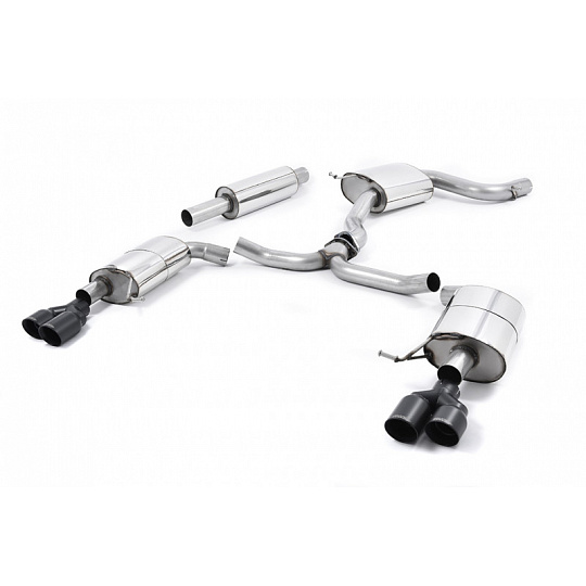 Milltek Sport homologovaný výfuk cat-back pro Seat Leon ST Cupra 280/290 2.0 TSI (280/290PS - bez OPF/GPF) 2015-2019, dvojité, kulaté, černé koncovky