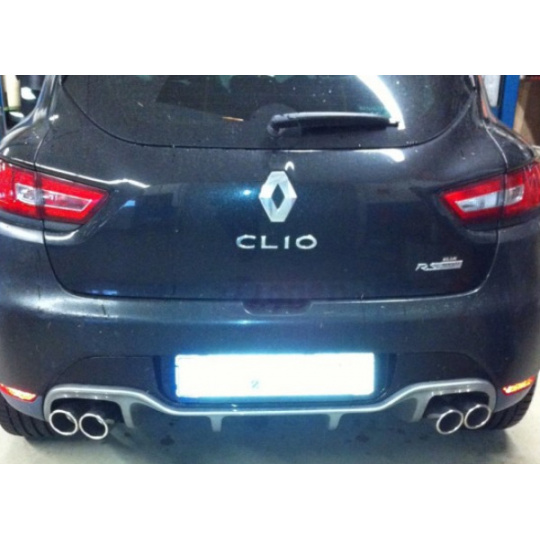 Fox Sportauspuff koncový tlumič výfuku s koncovkou 2x80 Typ 16 na obou stranách pro Renault Clio IV s motorem 1.6 RS