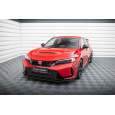 Maxton Design "Street Pro" spoiler pod přední nárazník pro Honda Civic Mk11 Type-R, plast ABS bez povrchové úpravy, s červenou linkou
