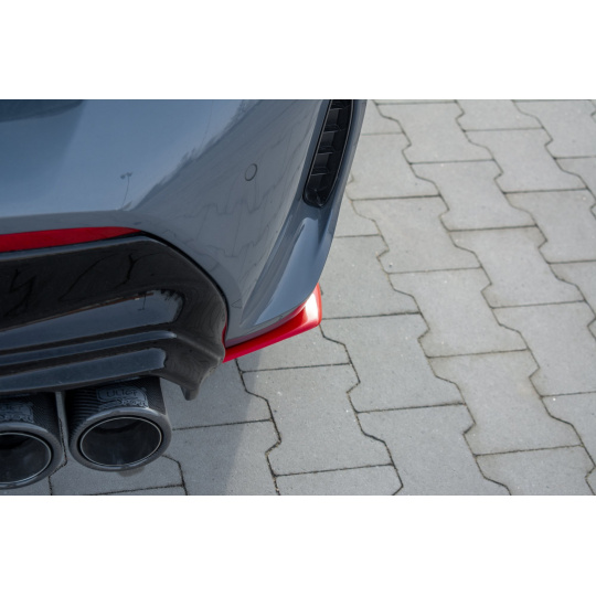 Maxton Design boční difuzory pod zadní nárazník ver.2 pro BMW řada 1 F40, červený lesklý plast ABS