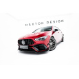 Maxton Design spoiler pod přední nárazník ver.4 pro Mercedes CLA C118 AMG 45 Aero, černý lesklý plast ABS