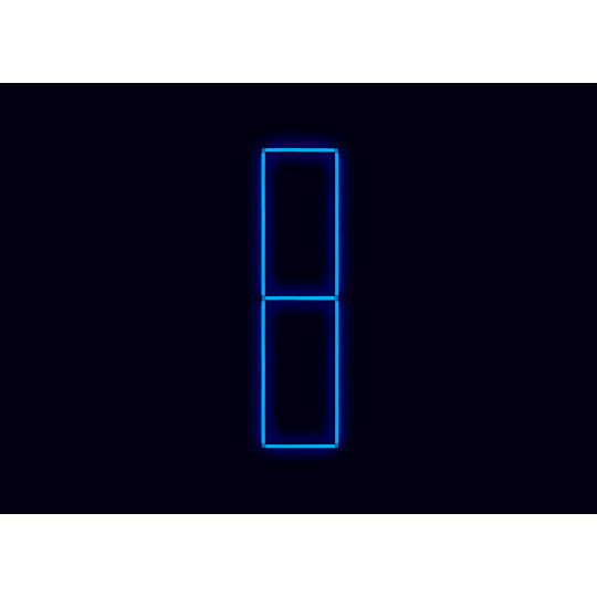 Kompletní LED čtyřhranné svítidlo modré, rozměr: 2 elementy 44 x 234 cm