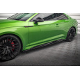 Maxton Design difuzory pod boční prahy pro Audi RS5 F5 FL, černý lesklý plast ABS
