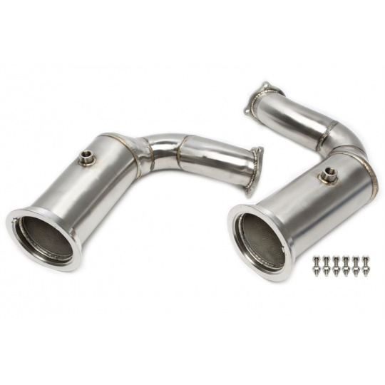 TA Technix downpipe s 200článkovým katalyzátorem Porsche Cayenne Turbo / Turbo GT / Turbo S E-Hybrid (9YA, 2019-10/2020)