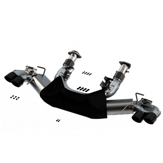Borla Cat-Back "Atak" pro Chevrolet Corvette Stingray C8 6,2l V8 s automatickou převodovkou, RWD 2-dvéř., r.v. 2020-2021, typ koncovek: černé