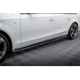 Maxton Design difuzory pod boční prahy pro Audi A4 B8 Competition Facelift, černý lesklý plast ABS, Avant
