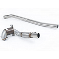Milltek Sport downpipe a Hi-Flow sportovní katalyzátor V2 Large Bore Downpipe with 200CPSI HJS Cat (104mm to 80mm) pro Volkswagen Golf Mk7.5 R 2.0 TSI 310PS (bez GPF) - 80mm Race Systems 2017-2021, pouze pro Milltek Sport 80mm Cat Back