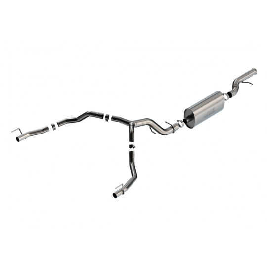 Borla Cat-Back výfukový systém "Touring" pro Cadillac Escalade 6,2l V8 s automatickou převodovkou, 2WD/4WD, 4-dvéř., r.v. 2021-2023