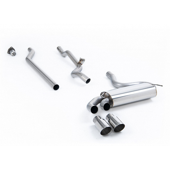 Milltek Sport Downpipe-back bez rezonátoru (hlasitější) pro Audi Coupe UR quattro 20v Turbo 1989-1991, typ koncovek: GT leštěné