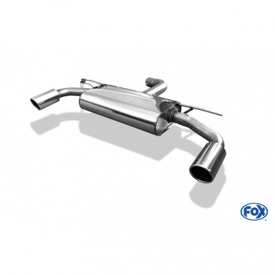 Fox Sportauspuff koncový tlumič výfuku s koncovkou 1x90 Typ 16 na obou stranách pro Volkswagen Golf VII 2012- s motorem 2.0 162/169/195 kW