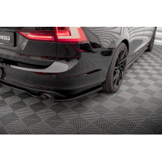 Maxton Design boční difuzory pod zadní nárazník pro Volvo V90 Mk2, černý lesklý plast ABS