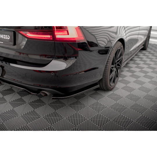 Maxton Design boční difuzory pod zadní nárazník pro Volvo V90 Mk2, černý lesklý plast ABS