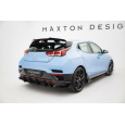 Maxton Design "Street Pro" difuzor zadního nárazníku pro Hyundai Veloster N Mk2, plast ABS bez povrchové úpravy, s červenou linkou