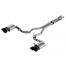 Borla Cat-Back výfukový systém "ATAK" pro Ford Mustang Shelby GT500 5,2l RWD 2-dvéř., r.v. 2020, s "active valve exhaust", typ koncovek: černé