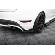 Maxton Design boční difuzory pod zadní nárazník ver.2 pro Ford Fiesta ST Mk7 Facelift, černý lesklý plast ABS