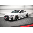 Maxton Design difuzory pod boční prahy ver.2 pro Audi RS7 C8, černý lesklý plast ABS